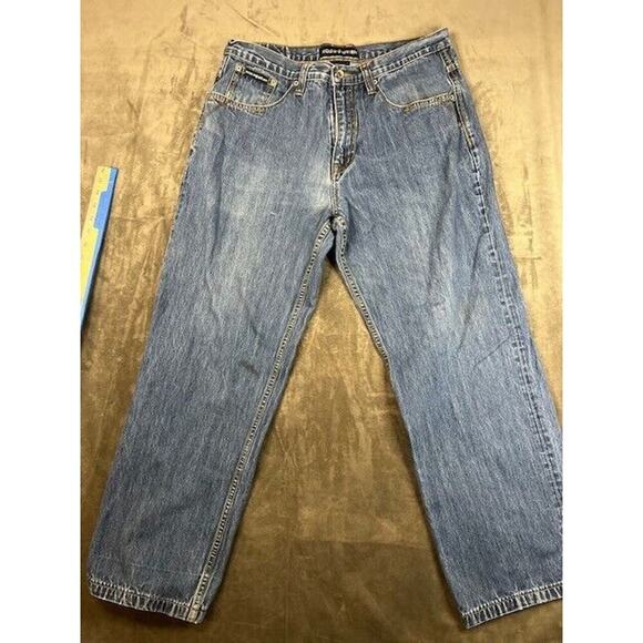 Rocawear Jeans Pants Denim medium Blue Mens 36 Y2K Skater Hip‎ Hop Vintage - Picture 1 of 10
